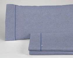 Beddengoedset, serie Alba, blauw, voor 160 cm bed, 4-delig