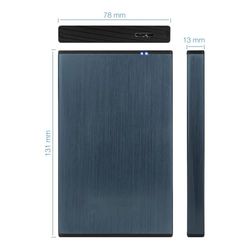 De hemelsblauwe 2.5 en 9.5 USB 3.0/3.1 Gen1 externe behuizing is ideaal voor het veilig opbergen en vervoeren van harde schijven, snelle overdracht en volledige compatibiliteit. Perfect