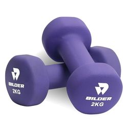BILDER - Coppia Manubri Palestra 2kg, Forma Esagonale e Superficie Antiscivolo, Set Pesi Palestra per Allenamento a Bassa Intensità ed Esercizi di Tonificazione, Pesetti con Rivestimento in Neoprene