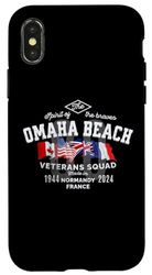 Custodia per iPhone X/XS D-Day 80th Anniversary Normandy Beach Landing History 1944