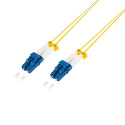 LogiLink FS0LC02 – Extra tunn OS2 LWL patchkabel LC-LC Duplex, 2,0 m, G657.A2