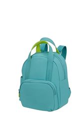 American Tourister Puffypop - Mini mochila (35 cm, 8,5 L), compartimento para AirPods y tablet, 2 soportes para botellas, color turquesa