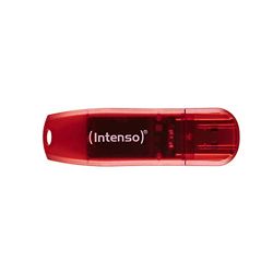 Intenso Rainbow Line 128 GB - Chiavetta USB 2.0 - Colore: rosso