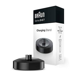 Braun Series 5, 6 e 7, Rasoio Elettrico Barba Stazione di Ricarica, Compatibile con I Rasoi Series 5, 6 e 7 di Nuova Generazione, Rasoio Sempre Carico, Nero