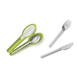 Tefal Set de Cubiertos para Llevar Clip & Go, Acrylic, Acero, pequeño