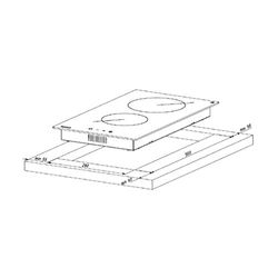 Akpo Pka 30 830/2 kookplaat, zwart, 30 cm, inductiekookplaat met 2 zones