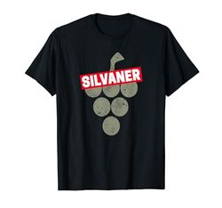 Silvaner Vine Vintage Bebedor vino y enólogo Diseño uva Camiseta