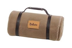 Lovely Casa Plaid – Fleece Blanket Dawson – Taupe – Size 130 x 150 cm – Large Soft and Warm Blanket for Sofa or Bedroom – Bedspread – Ideal for Home and Picnic