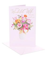 UK Greetings Tarjeta del Día de la Madre para Esposa - Diseño amoroso