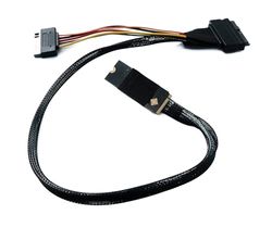 System-S M.2 Cable 100 cm M-Key a U.2 SFF-8639 NVMe adaptador para disco duro SSD placa base