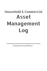 Residential & Commercial Asset Management Log