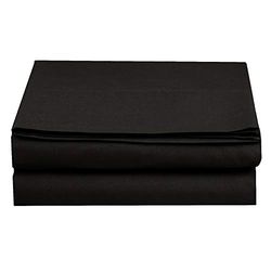 Lençol de luxo, elegante, confortável, sem rugas, 1500 fios, qualidade egípcia, 1 peça, Califórnia King, cor preta