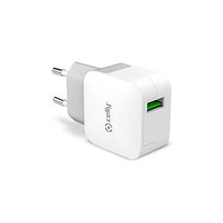 Celly TCUSBTURBO Caricabatterie Universale, Bianco