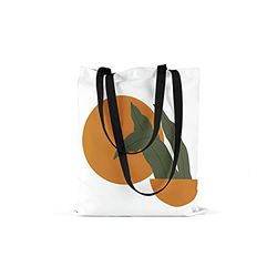Bonamaison Bolso De Mano Impreso, 100% Algodón, Bolso de la Compra Reutilizable, Bolso De Compras, Ecológico, Plegable, Bolso de Tela de Lona con Asas Negras, 48x55 Cm - Fabricado en Turquía