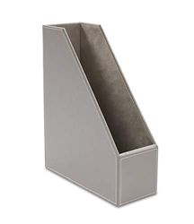 Osco GRYPUMR1 Faux Leather Magazine Rack - Grey