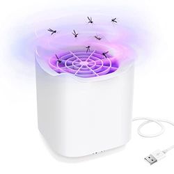 Destructeur d'insectes, Protection Contre Les moustiques électrique USB, piège à Mouches électrique, pour l'intérieur, la Cuisine, l'intérieur et l'extérieur, Blanc