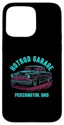 Pickerington, Ohio, modello Hotrod Garage, auto d'epoca Custodia per iPhone 15 Pro Max