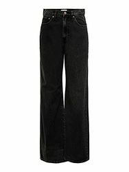 ONLY ONLHOPE Ex HW Wide DNM ANA129 Noos Jeans, Black Denim, 26/32 da Donna