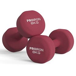 PROIRON Neopreen Halter，Gewichten，8kg 2 in 1,Proiron haltergewichten van neopreen,haltergewichten,fitness bij spiervorming