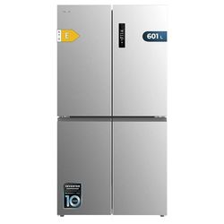 Cecotec Frigorífico Combi No Frost 4 Puertas Inox Bolero CoolMarket 4D 601 Inox E. Frigorífico 4 Puertas inox, 601L, NoFrost, Motor Inverter y funciones Fast Cooling