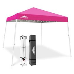 EAGLE PEAK 3 m x 3 m schuine poot pop-up luifel tent instant outdoor luifel eenvoudige set-up opvouwbare schuilplaats, roze
