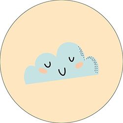 Bonateks, Round Digital Printed Mouse Pad, Non-Slip Base, for Office and Home, Diameter:22cm