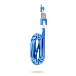 Laddningskabel för Alcatel 1 x 2019 USB/Micro-USB 1 m Noodle universalanslutning Synkronisering (blå)