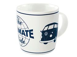 BRISA VW Collection - Volkswagen tazza in Ceramica da tè, caffè, latte, cappuccino, Campervan T1 Bus design (The ultimate Ride/Bianco/370ml)