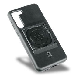 SKS GERMANY Unisex - Adulti Cover per Samsung S23+ Custodia COMPIT System (piacevole al tatto, antiurto, con dispositivo di fissaggio, in plastica resistente all'usura), nero, Galaxy