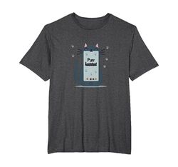Asistente de ronroneo: Lindo diseño de teléfono Inteligente de Gato para Amantes de Las Camiseta, Hombre Tallas Grandes, Jaspeado Oscuro, 4X Alto