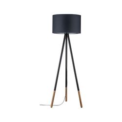 Paulmann 79633 Neordic Rurik Lampadaire, max. 1x20W, E27, Gris/Bois, 230V, Tissu/Métal/Bois