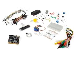 Whadda Micro:bit® Starter Kit, set didattico per principianti di programmazione ed elettronica, con breadboard, cavi di collegamento, circuito stampato ad anello LED, componenti elettronici