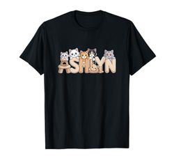 Ashlyn Cat Trees - Personalized Cute Name Word Art T-Shirt