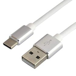 everActive USB USB USB C/Type C kabel, siliconen kabel, snel opladen met tot 3 A, 150 cm lang, wit, model: CBS-1.5CW