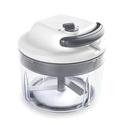 Lacor - 60599 - Manuell Cutter, Matkvarn, Rostfritt stålblad, BPA-fri, 2-växlad manuell skärare, 1,2 L