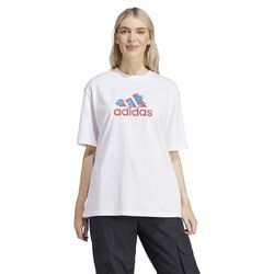 adidas Flower Pack Badge of Sport Tee Maglietta, Non-Dyed, L Women's