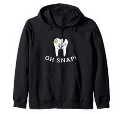 Oh Snap Dentista Odontología Asistente Dental Oral Sudadera con Capucha