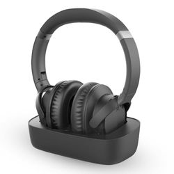 Avantree Ensemble Bluetooth 5.0 Draadloze Hoofdtelefoon voor tv Kijken met Bluetooth-zender en Oplaadstation 2 in 1 (Digitale Optische AUX RCA), 35 uur Speeltijd Draadloze Headset, Plug & Play