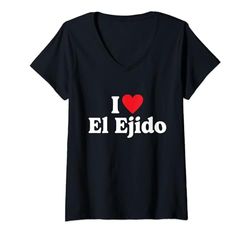 Mujer I love El Ejido Camiseta Cuello V