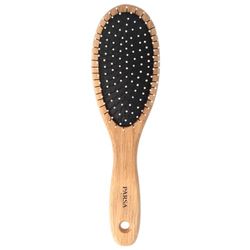 PARSA Beauty Brosse à cheveux en caoutchouc naturel avec picots en métal et picots arrondis en bois à croissance rapide pour tous les types et longueurs de cheveux, indéformable, résistante à