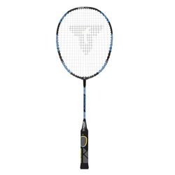 Raquete de aprendizagem de badminton Talbot Torro Eli Junior, comprimento cortado 58 cm, pega de aprendizagem, cabeça em forma de gota, ideal para desporto e treino escolar