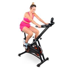 Mobiclinic® fitness, Spinningfiets, Vliegwiel 10kg, Verstelbare weerstand, Makalu, Volledig verstelbaar, Lcd-scherm, Europees merk, Hartslagmeter, Gsm-houder, Mobiele telefoonhouder