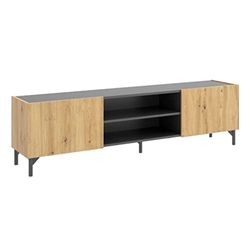 DEKIT GRUPO RIMOBEL Astral Mueble de TV bajo, Melamina, Grafito y Nordic, 45x161x35 cm