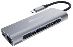 MediaRange - Adattatore USB Type-C® 7 in 1, colore: Argento