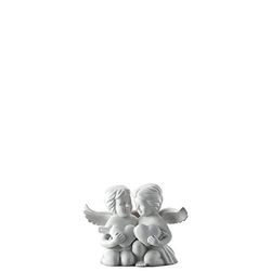 Angel Medium White Matt Angel Couple with Heart