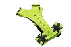 EURO MARKETING MANUFACTURING Safe Run Cintura Riflettente con Luce LED per Correre e Camminare rendendosi visibili al Buio, Giallo, Unica