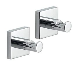 Gedy Manila Clothes Rack Chrome 304 Stainless Steel Cromall and Satin Glass 4.7 x 4.7 x 4.8 cm and Weight 0.1 kg R&D Design Unique