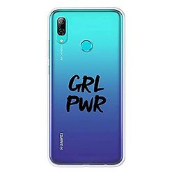 ZOKKO obudowa Huawei P Smart 2019 Girl Power - Miękka przezroczysta czarny atrament