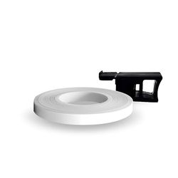 4R Quattroerre.it 10296 Wheel Stripes tiras adesivas para jantes de mota com aplicador, branco raça, 7 mm x 7 mt