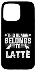 Nome del cane Latte Gift Belongs To Pet Dog Latte Custodia per iPhone 15 Pro Max